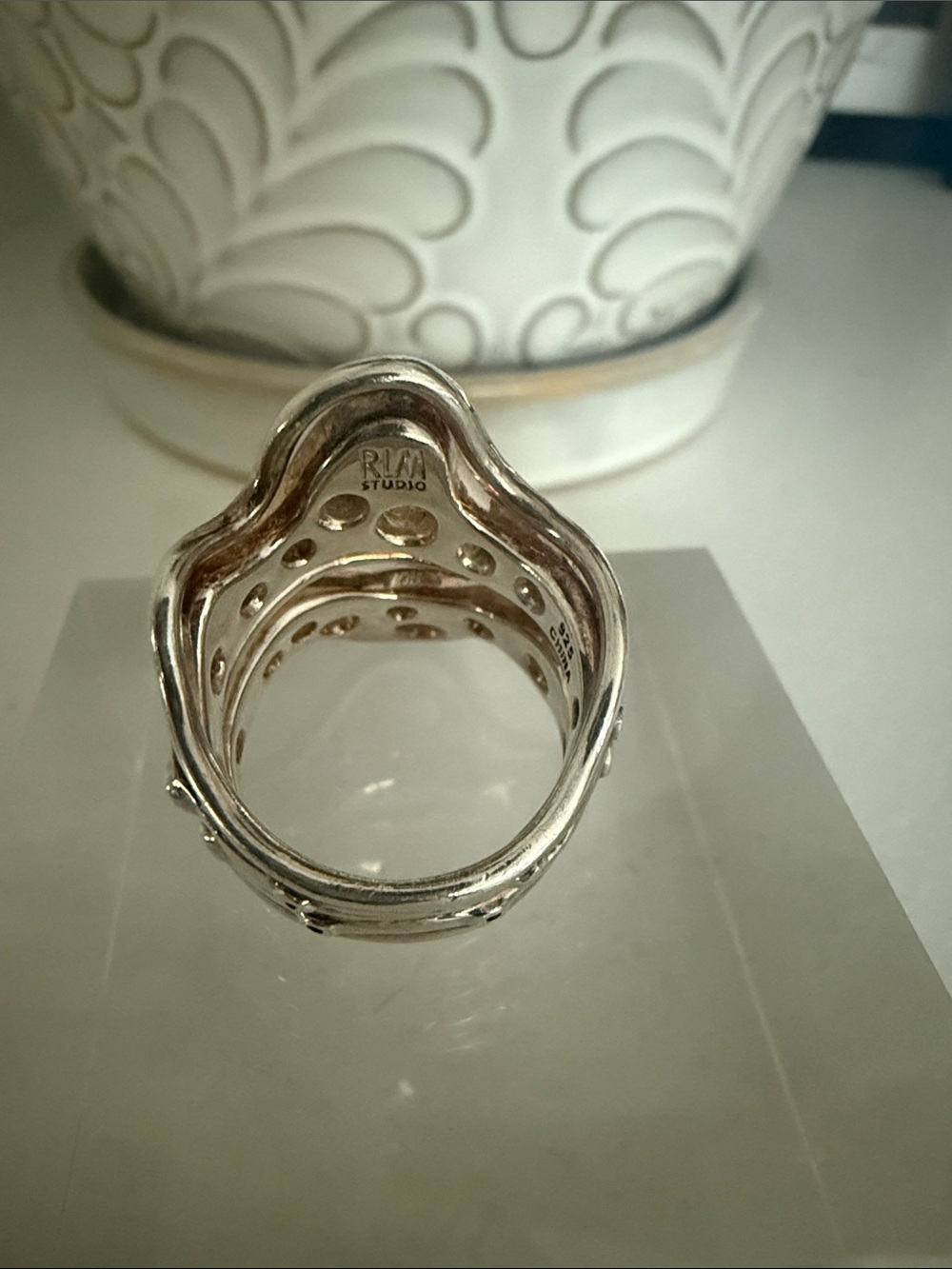 Robert Lee Morris Sculptural Stacked Ring - Silver | Size 6 - Picture 2 of 12
